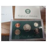 United states mint proof set, certificate included