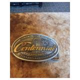 Oklahoma centennial belt buckle