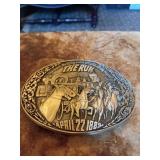 Guthrie and run commorative buckle