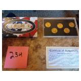 Gold plated State quarter set