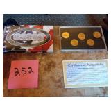 Gold plated State quarter set