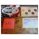 Platinum plated state quarter set