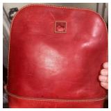 Dooney & Bourke red zip backpack