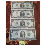 2 dollar bills