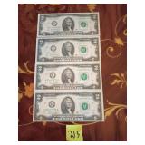 2 dollar bills