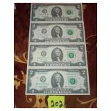 2 dollar bills