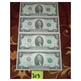 2 dollar bills