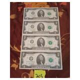 2 dollar bills