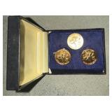 Vintage 1976 Olympic cufflinks and tie tack