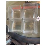 clear glass cube vases 4 total