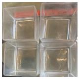 clear glass cube vases 4 total