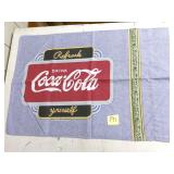 Pair of Coca-Cola pillow cases 19' x 29'