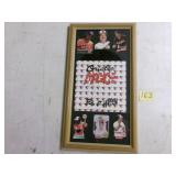 Framed 45 R.P.M. Baltimore Orioles record w/pcs