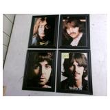 Framed Beatles pictures 8ï¿½' x 11'