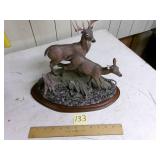 Danbury Mint deer figurine On the Alert