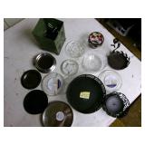 Lot of candle holders/bases (metal + glass)