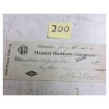 Vintage check (1923)