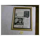 1952 T.V. ad w/Lucille Ball framed