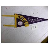 1967 Penn's Cave pennant 5' x 11ï¿½'
