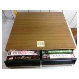 VHS storage box w/24 VHS movies