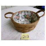 Longaberger basket 1990 w/liner