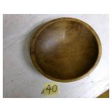 8' round wooden bowl