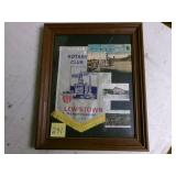 Framed 1973 All America City Rotary Club banner