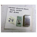 VGT. Gillette razor blade holder & blade