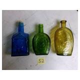 3 Colored bottles