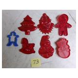 Christmas cookie cutters (plastic)