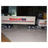 vintage Nylint Ford Motorcraft Quality Parts Pressed Steel Semi Tractor Trailer toy truck.