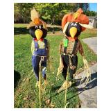 Fall yard decoration crows