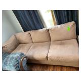 8 foot long couch suede like material
