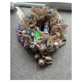 Two wreaths door hanger and hanging bells ￼