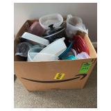 Kitchen supplies, miscellaneous large box