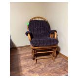 Rocker glider with footstool