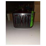 Vintage red glass Exit globe