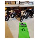 die-cast model of a 1947 Harley-Davidson servi car