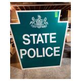 Double-sided State Police sign