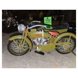 1917 Harley-Davidson 3-Speed V-Twin Model F motorcycle, complete with a sidecar.