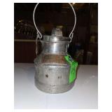 C M Mathews Carnegie stainless steel vintage milk can
