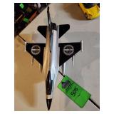 die-cast model of a Harley-Davidson F-16 Fighting Falcon jet