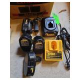 Dewalt and worx batteries and chargers
