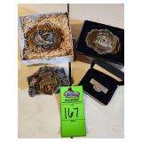 Harley Davidson belt buckles and pin
