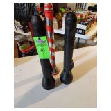 Police flash lights