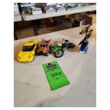 Miscellaneous small cars, motorcycle,  helicopter
