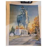 Pa state police anniversary watercolor print