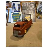 1930s Wyandotte pressed steel ride on fire truck