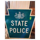 Double-sided State Police sign
