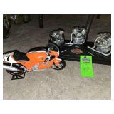 Harley Davidson VR100 motorcycle and motor display